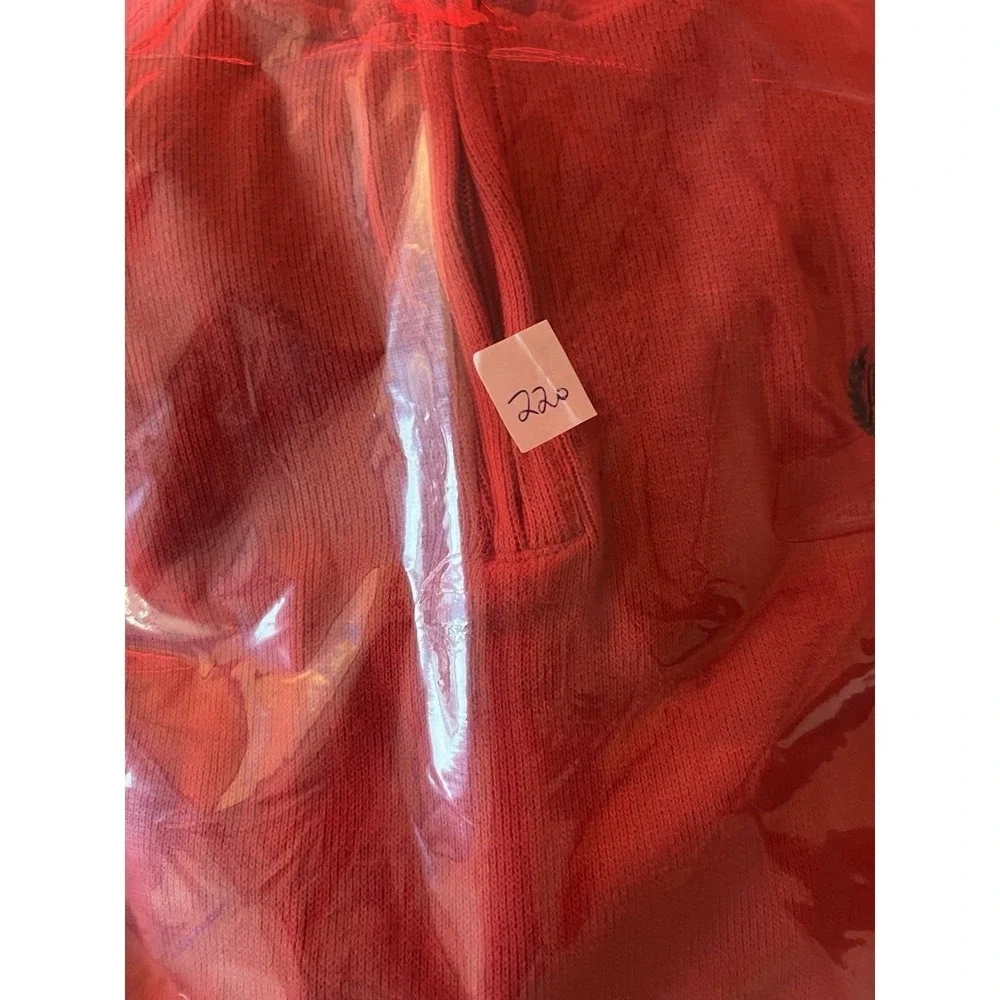 Chaps Mm XL (18-20) 100% Cotton Red Pullover 1/4 Preppy Academia Collegiate‎